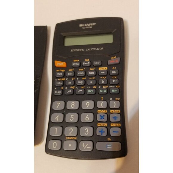 Sharp EL-501W Scientific Calculator with cover #4 - Picture 2 of 4